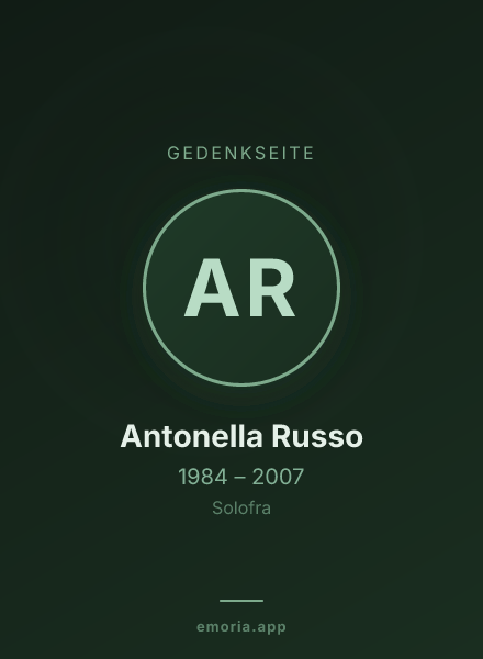 Gedenkportrait von Antonella Russo