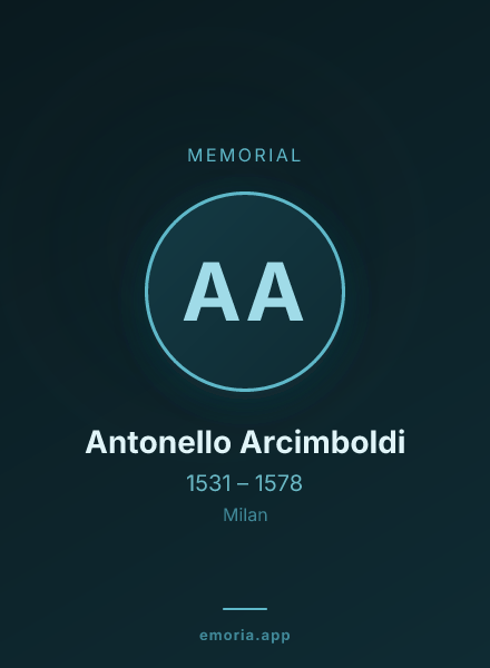 Memorial portrait of Antonello Arcimboldi