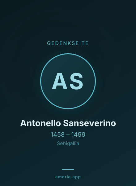 Gedenkportrait von Antonello Sanseverino