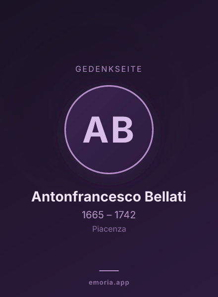 Gedenkportrait von Antonfrancesco Bellati