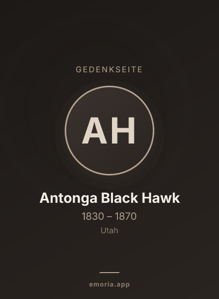 Gedenkportrait von Antonga Black Hawk
