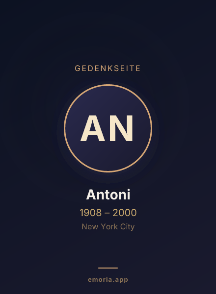 Gedenkportrait von Antoni