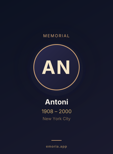 Memorial portrait of Antoni