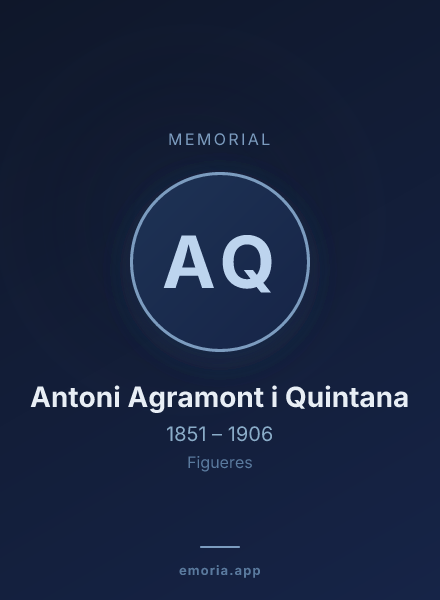 Memorial portrait of Antoni Agramont i Quintana