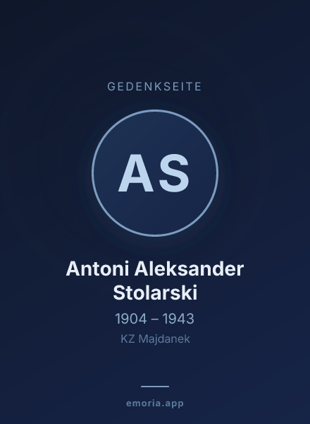 Gedenkportrait von Antoni Aleksander Stolarski