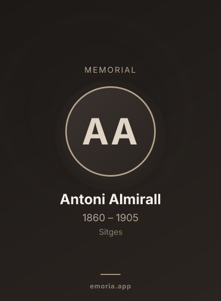 Memorial portrait of Antoni Almirall