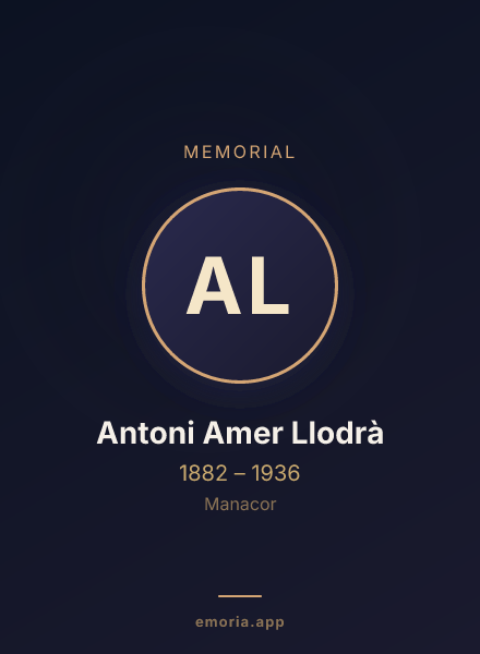 Memorial portrait of Antoni Amer Llodrà