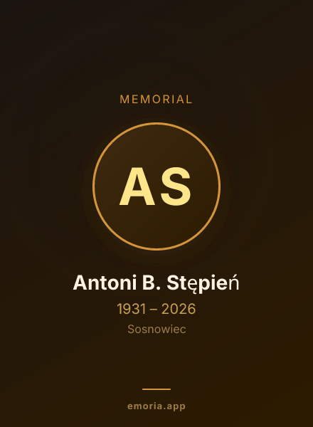 Memorial portrait of Antoni B. Stępień