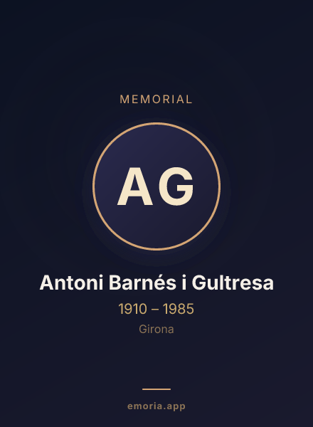 Memorial portrait of Antoni Barnés i Gultresa