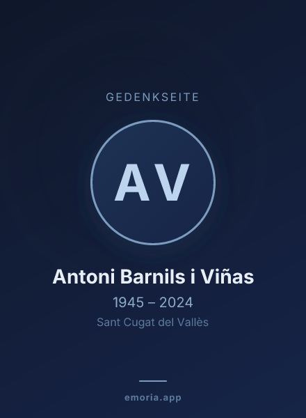 Gedenkportrait von Antoni Barnils i Viñas