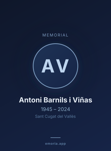 Memorial portrait of Antoni Barnils i Viñas