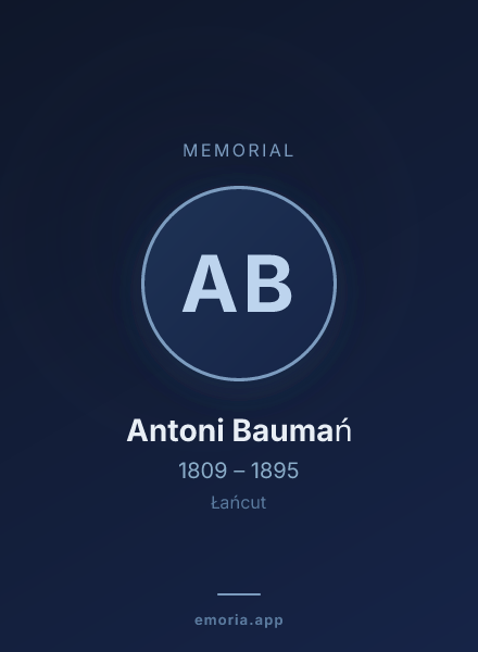 Memorial portrait of Antoni Baumań