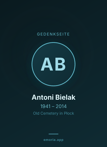 Gedenkportrait von Antoni Bielak