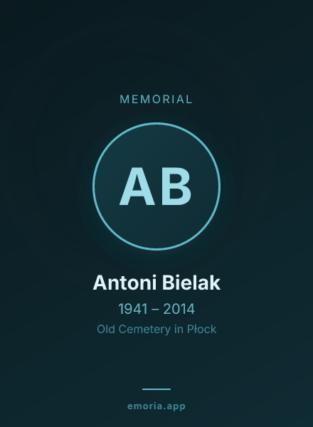 Memorial portrait of Antoni Bielak