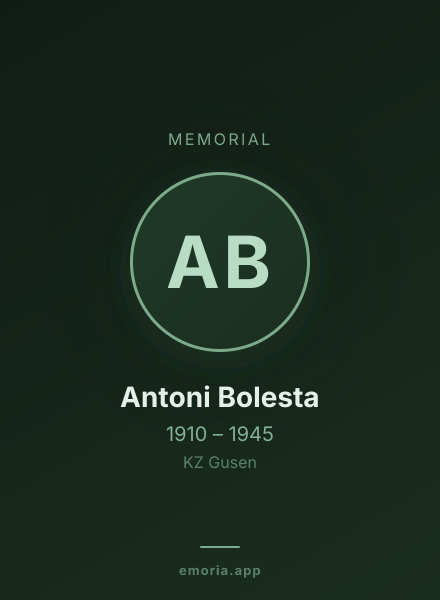 Memorial portrait of Antoni Bolesta