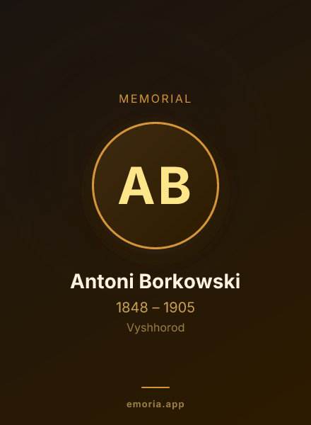Memorial portrait of Antoni Borkowski