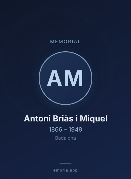 Memorial portrait of Antoni Briàs i Miquel