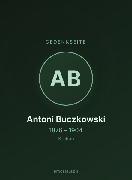 Gedenkportrait von Antoni Buczkowski