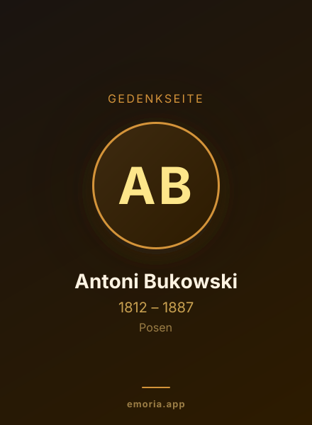 Gedenkportrait von Antoni Bukowski
