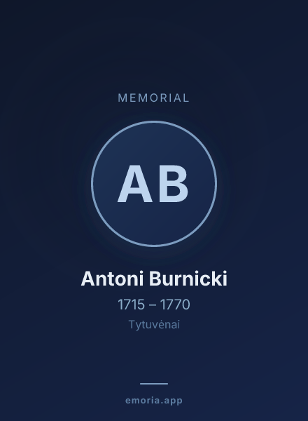 Memorial portrait of Antoni Burnicki