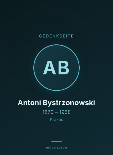 Gedenkportrait von Antoni Bystrzonowski