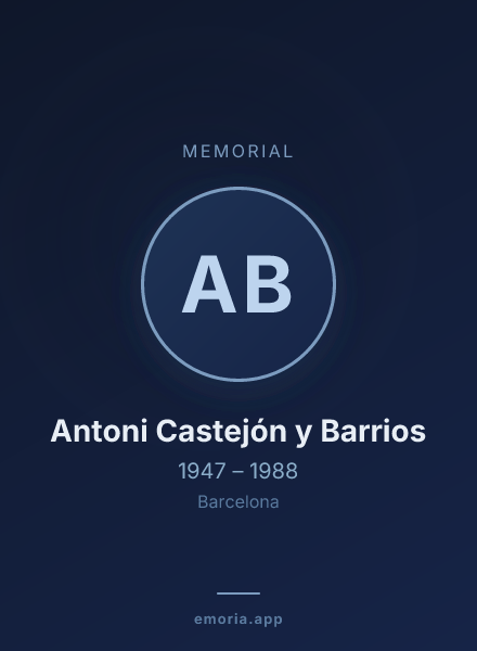 Memorial portrait of Antoni Castejón y Barrios