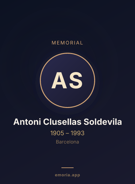 Memorial portrait of Antoni Clusellas Soldevila