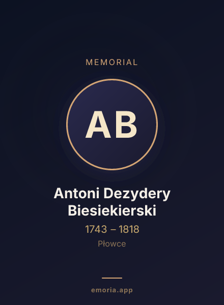 Memorial portrait of Antoni Dezydery Biesiekierski