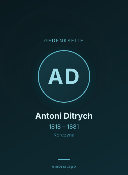 Gedenkportrait von Antoni Ditrych
