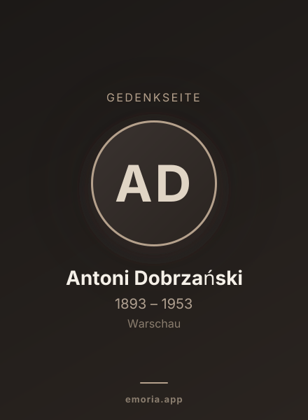 Gedenkportrait von Antoni Dobrzański