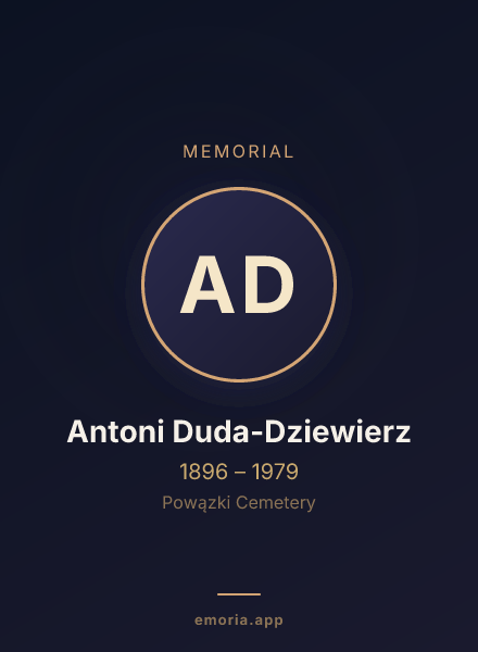 Memorial portrait of Antoni Duda-Dziewierz