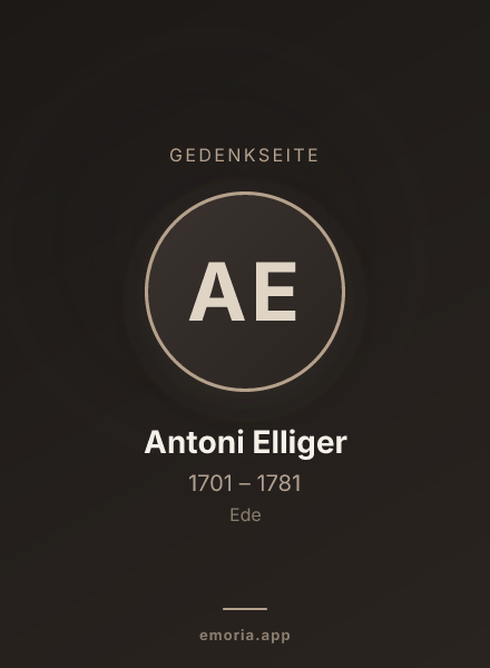 Gedenkportrait von Antoni Elliger
