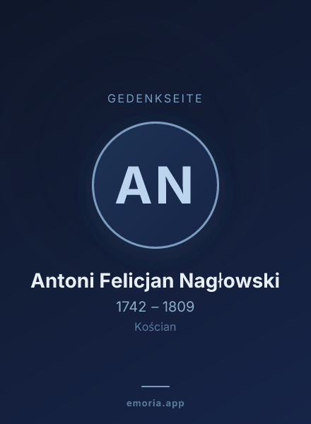 Gedenkportrait von Antoni Felicjan Nagłowski