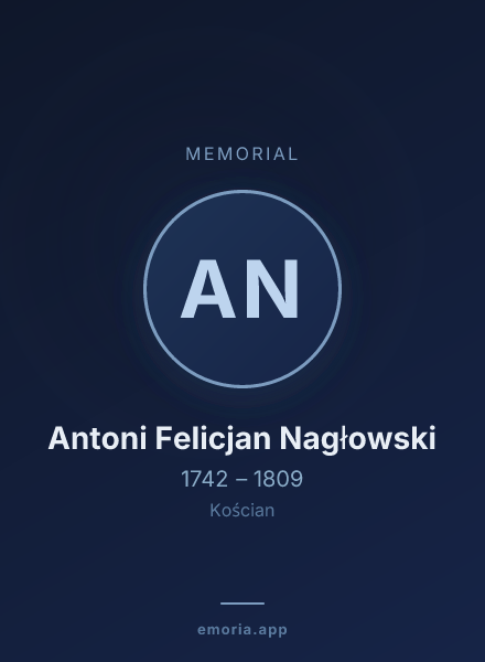 Memorial portrait of Antoni Felicjan Nagłowski