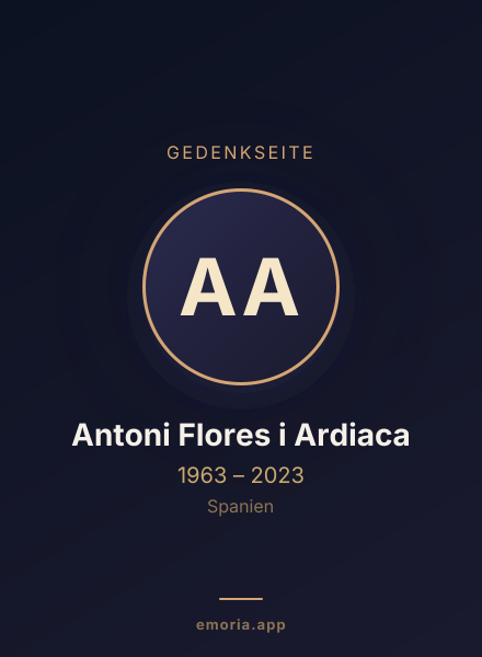 Gedenkportrait von Antoni Flores i Ardiaca