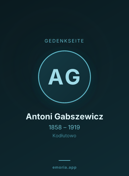 Gedenkportrait von Antoni Gabszewicz