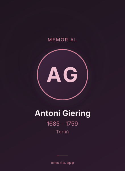 Memorial portrait of Antoni Giering