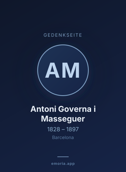 Gedenkportrait von Antoni Governa i Masseguer