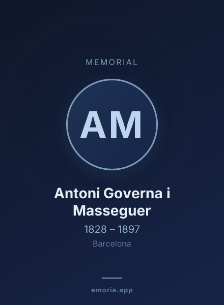 Memorial portrait of Antoni Governa i Masseguer