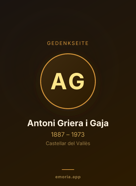 Gedenkportrait von Antoni Griera i Gaja