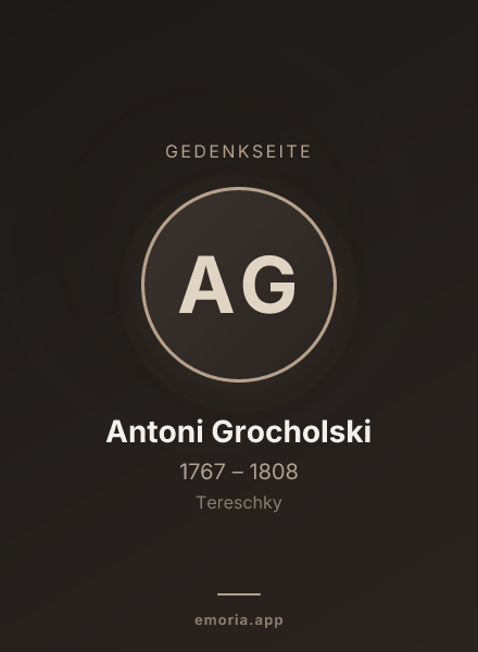 Gedenkportrait von Antoni Grocholski