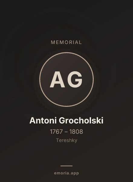 Memorial portrait of Antoni Grocholski