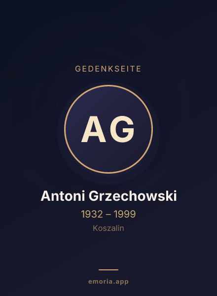 Gedenkportrait von Antoni Grzechowski