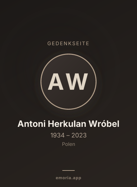 Gedenkportrait von Antoni Herkulan Wróbel
