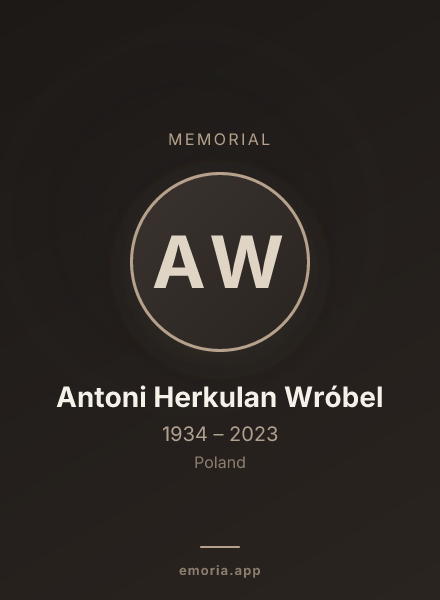 Memorial portrait of Antoni Herkulan Wróbel