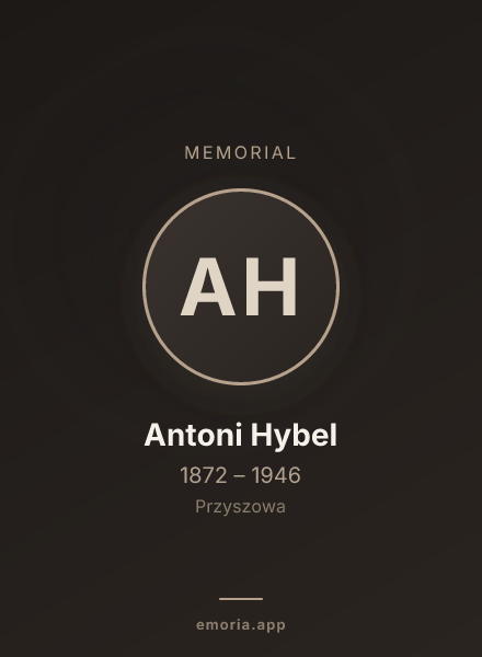 Memorial portrait of Antoni Hybel