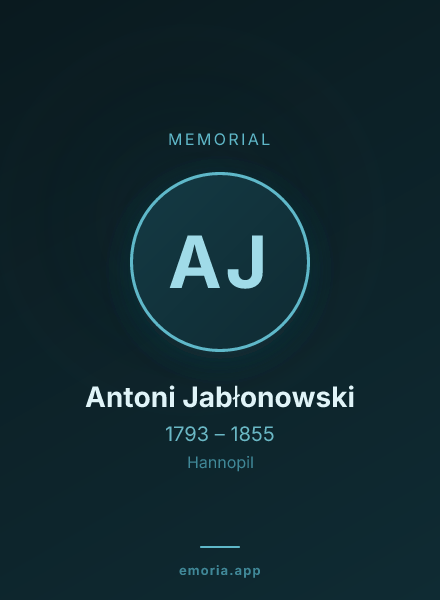 Memorial portrait of Antoni Jabłonowski