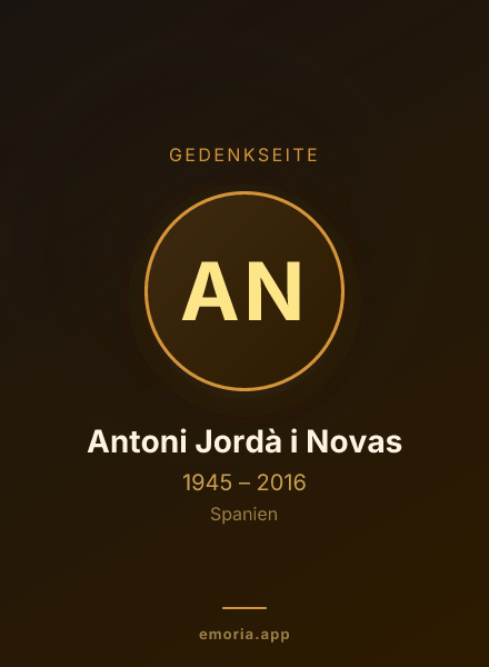 Gedenkportrait von Antoni Jordà i Novas