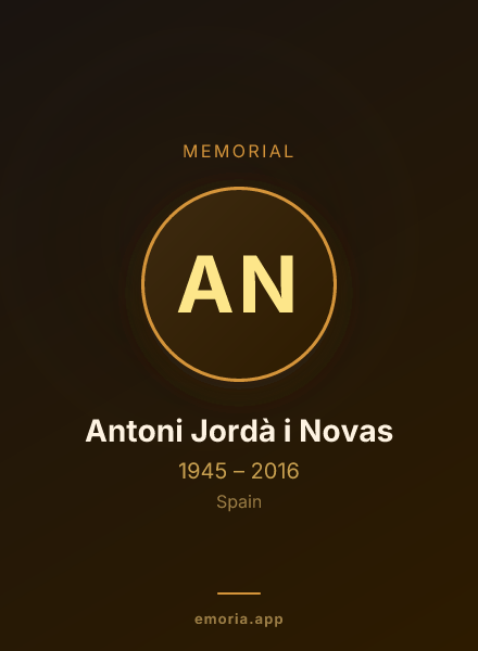 Memorial portrait of Antoni Jordà i Novas