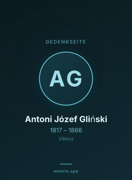 Gedenkportrait von Antoni Józef Gliński